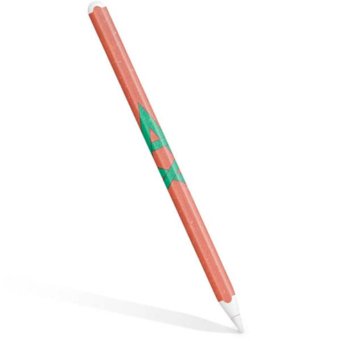 Morocco Flag Distressed Apple Pencil (2nd Gen 2019) Skin
